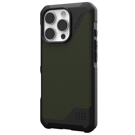 UAG - Metropolis LT MagSafe Backcover voor Apple iPhone 16 Pro - Kevlar Olive