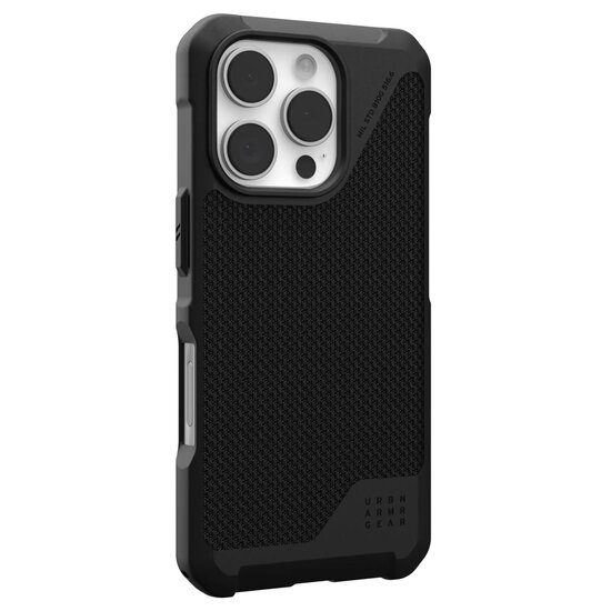 UAG - Metropolis LT MagSafe Backcover voor Apple iPhone 16 Pro - Kevlar Black