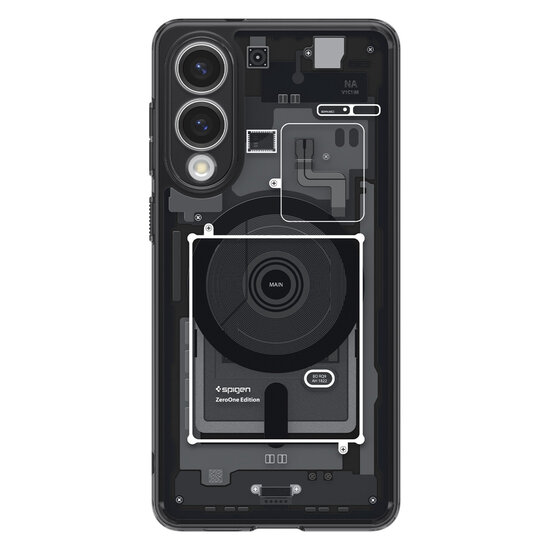 Spigen - Ultra Hybrid Zero One MagFit Backcover voor Samsung Galaxy S25 Edge - Black