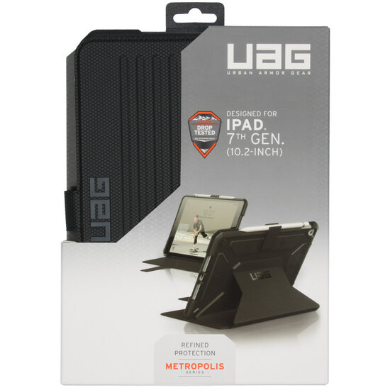 UAG - Metropolis Bookcase voor Apple iPad 9 (2021) 10.2 inch / iPad 8 (2020) 10.2 inch / iPad 7 (2019) 10.2 inch - Black
