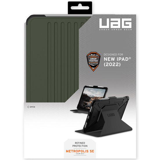 UAG - Metropolis Bookcase voor Apple iPad 11 (2025) 11 inch A16 / iPad 10 (2022) 10.9 inch - Green