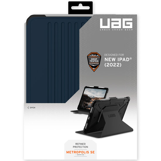 UAG - Metropolis Bookcase voor Apple iPad 11 (2025) 11 inch A16 / iPad 10 (2022) 10.9 inch - Blue