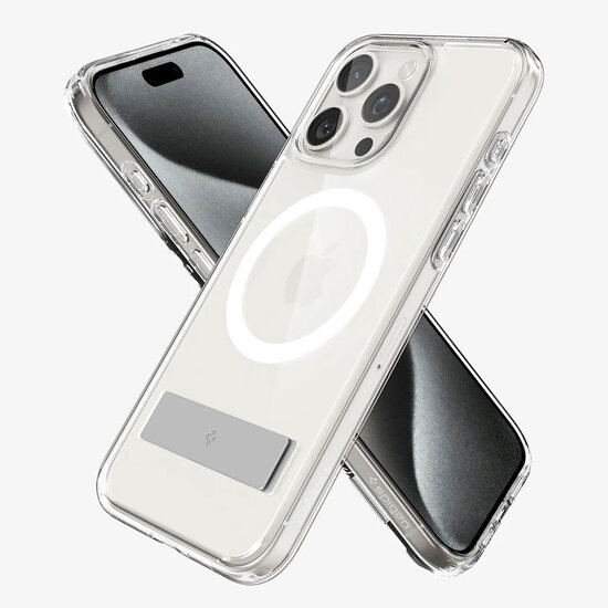 Spigen - Ultra Hybrid S MagSafe voor Apple iPhone 15 Pro Max - Transparent