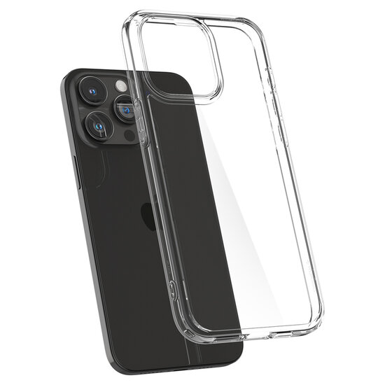 Spigen - Ultra Hybrid Backcover voor Apple iPhone 15 Pro Max - Crystal Clear