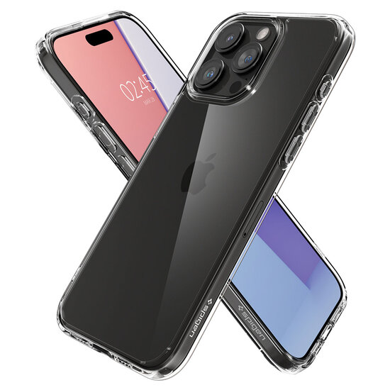 Spigen - Ultra Hybrid Backcover voor Apple iPhone 15 Pro Max - Crystal Clear