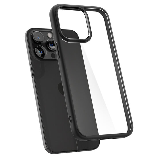 Spigen - Ultra Hybrid Backcover voor Apple iPhone 15 Pro - Matte Black