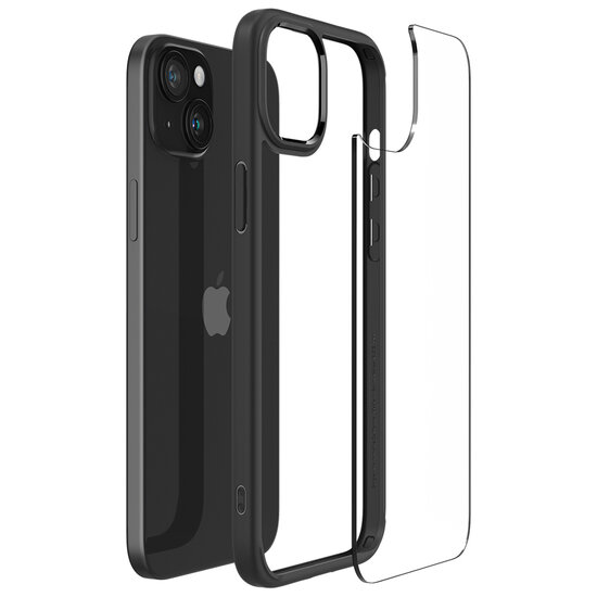 Spigen - Ultra Hybrid Backcover voor Apple iPhone 15 - Matte Black