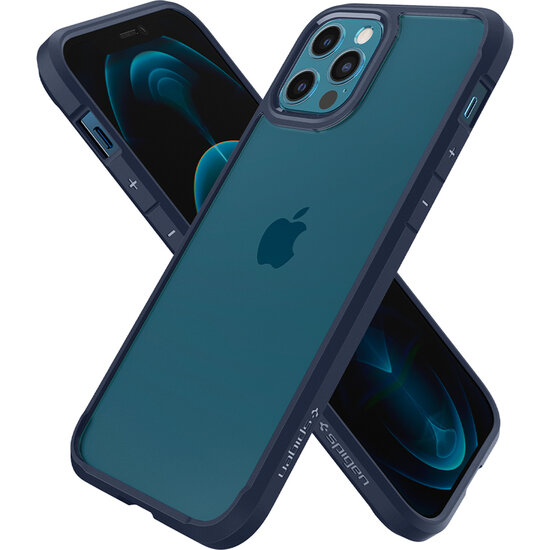 Spigen - Ultra Hybrid Backcover voor Apple iPhone 12 (Pro) - Dark Blue