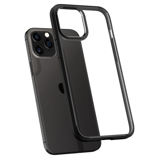 Spigen - Ultra Hybrid Backcover voor Apple iPhone 12 (Pro) - Black