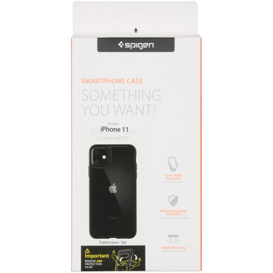 Spigen - Ultra Hybrid Backcover voor Apple iPhone 11 - Black