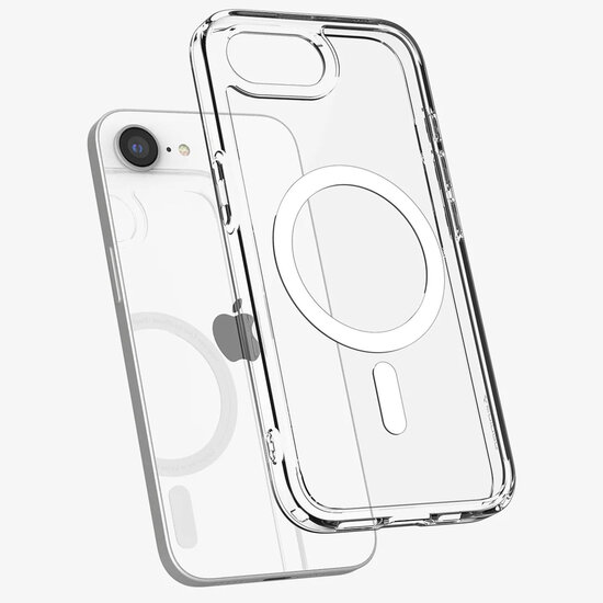 Spigen - Ultra Hybrid Backcover MagSafe voor Apple iPhone 16e - Clear White