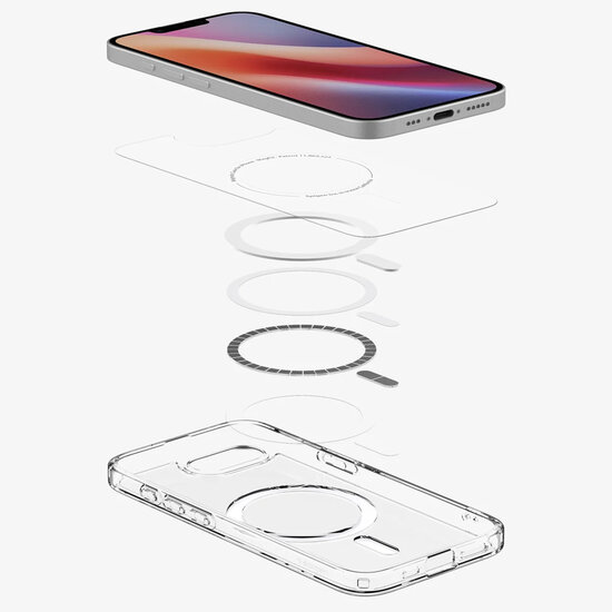Spigen - Ultra Hybrid Backcover MagSafe voor Apple iPhone 16e - Clear White