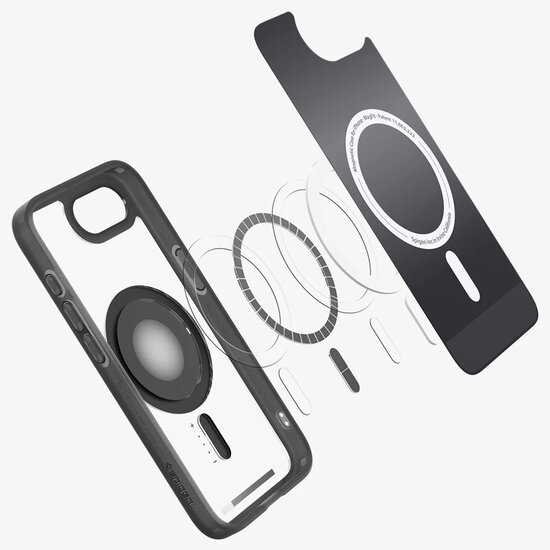 Spigen - Ultra Hybrid Backcover MagSafe voor Apple iPhone 16e - Black