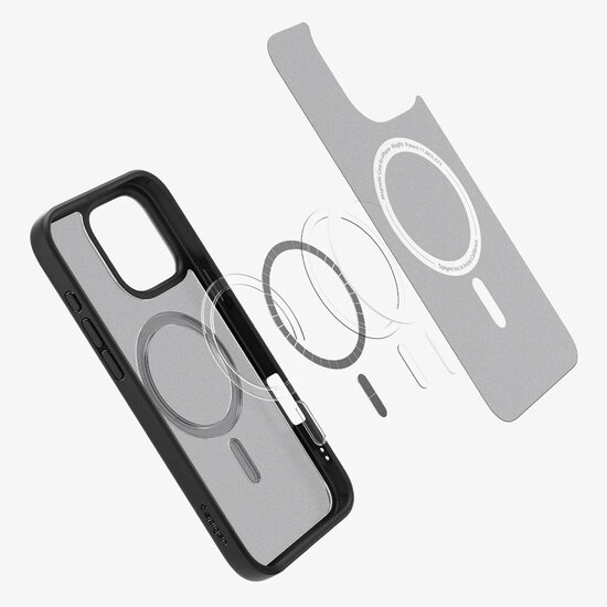 Spigen - Ultra Hybrid Backcover MagSafe voor Apple iPhone 16 Pro Max - Frost Black