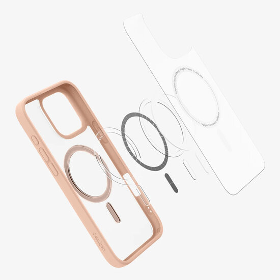 Spigen - Ultra Hybrid Backcover MagSafe voor Apple iPhone 16 Pro - Pink