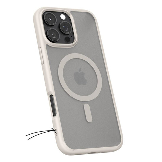 Spigen - Ultra Hybrid Backcover MagSafe voor Apple iPhone 16 Pro - Frost Natural Titanium
