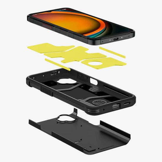 Spigen - Tough Armor Backcover voor Samsung Galaxy Xcover 7 Pro - Black