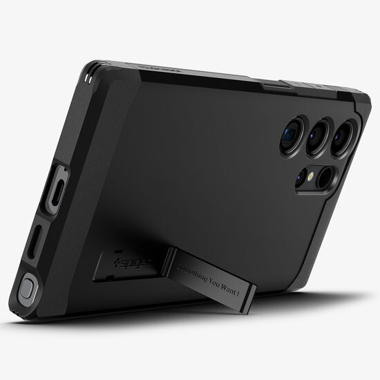 Spigen - Tough Armor Backcover voor Samsung Galaxy S24 Ultra - Black
