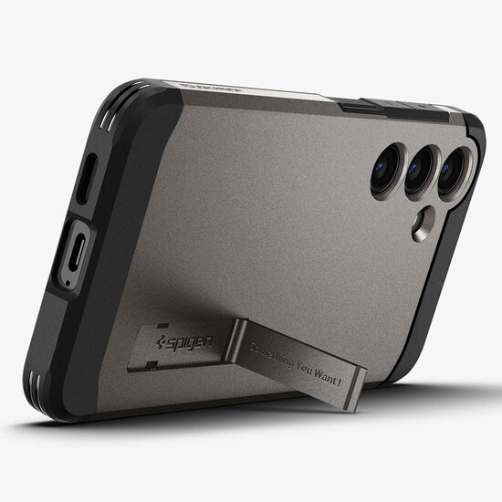 Spigen - Tough Armor Backcover voor Samsung Galaxy S24 Plus - Gunmetal