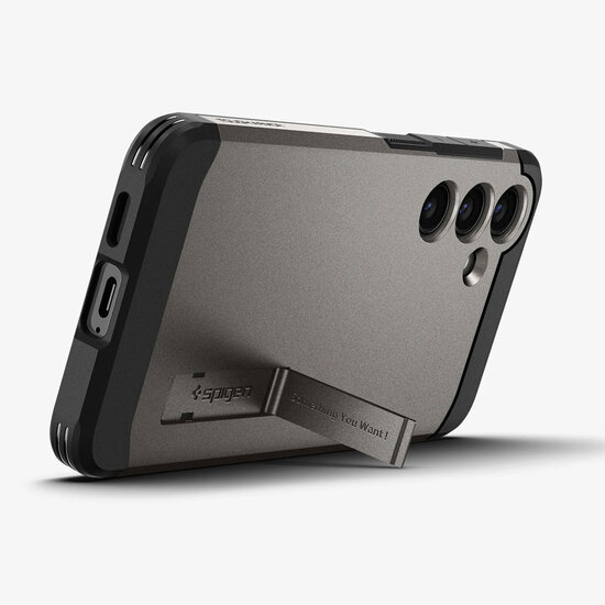 Spigen - Tough Armor Backcover voor Samsung Galaxy S24 - Gunmetal