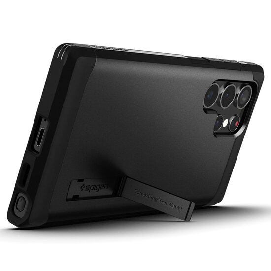 Spigen - Tough Armor Backcover voor Samsung Galaxy S22 Ultra - Black