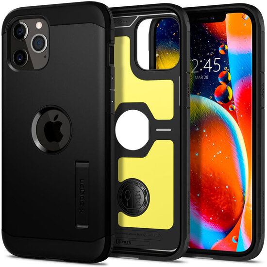 Spigen - Tough Armor Backcover voor Apple iPhone 12 (Pro) - Black