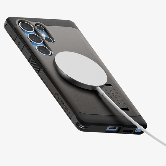 Spigen - Tough Armor Backcover MagSafe voor Samsung Galaxy S25 Ultra - Gunmetal