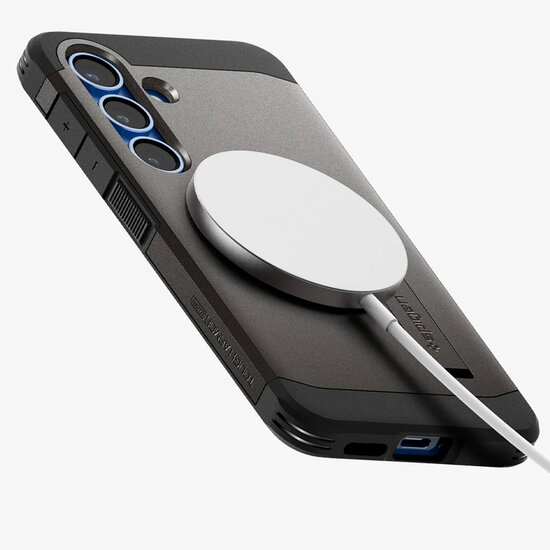 Spigen - Tough Armor Backcover MagSafe voor Samsung Galaxy S25 Plus - Gunmetal
