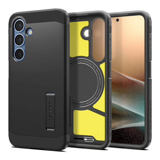 Spigen - Tough Armor Backcover MagSafe voor Samsung Galaxy S25 Plus - Black