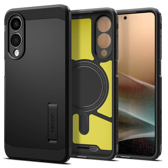 Spigen - Tough Armor Backcover MagSafe voor Samsung Galaxy S25 Edge - Black