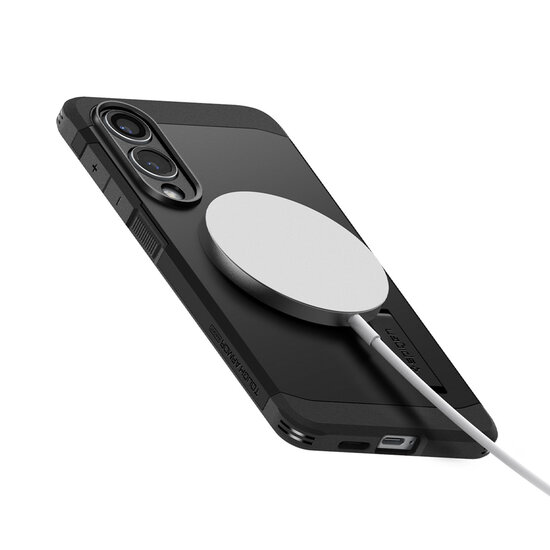 Spigen - Tough Armor Backcover MagSafe voor Samsung Galaxy S25 Edge - Black