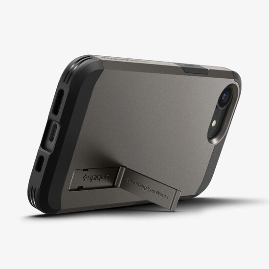 Spigen - Tough Armor Backcover MagSafe voor Apple iPhone 16e - Gunmetal