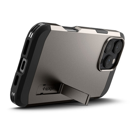 Spigen - Tough Armor Backcover MagSafe voor Apple iPhone 16 Pro - Gunmetal