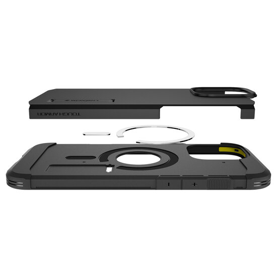 Spigen - Tough Armor Backcover MagSafe voor Apple iPhone 16 Pro - Black