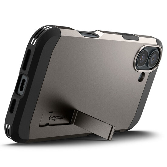 Spigen - Tough Armor Backcover MagSafe voor Apple iPhone 16 Plus - Gunmetal