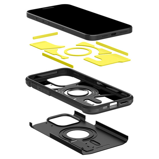 Spigen - Tough Armor Backcover MagSafe voor Apple iPhone 15 Pro Max - Black