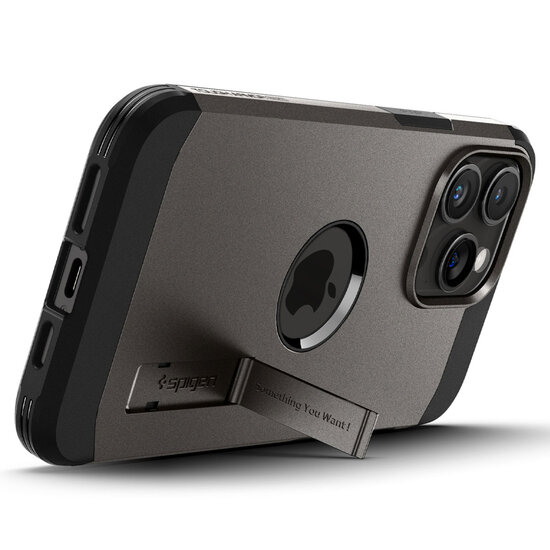 Spigen - Tough Armor Backcover MagSafe voor Apple iPhone 15 Pro - Gunmetal