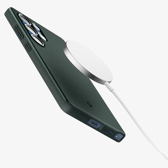 Spigen - Thin Fit Backcover MagSafe voor Samsung Galaxy S25 Ultra - Abyss Green