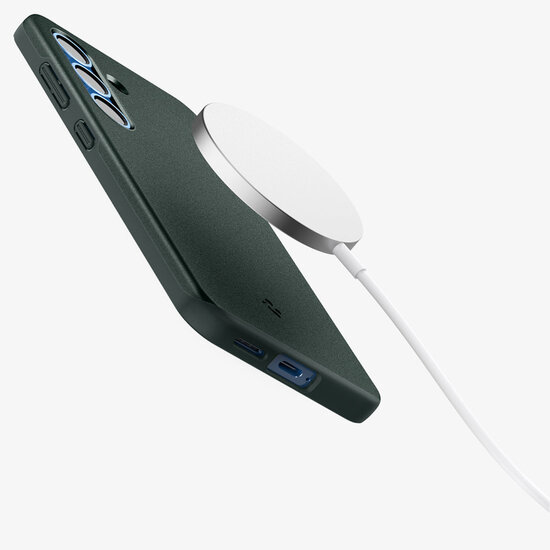Spigen - Thin Fit Backcover MagSafe voor Samsung Galaxy S25 - Abyss Green