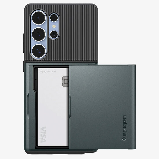 Spigen - Slim Armor CS Backcover voor Samsung Galaxy S25 Ultra - Abyss Green
