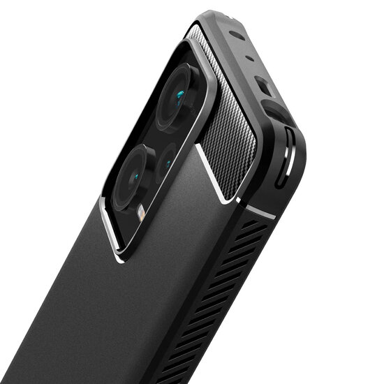 Spigen - Rugged Armor Backcover voor Xiaomi Redmi Note 12 Pro - Black