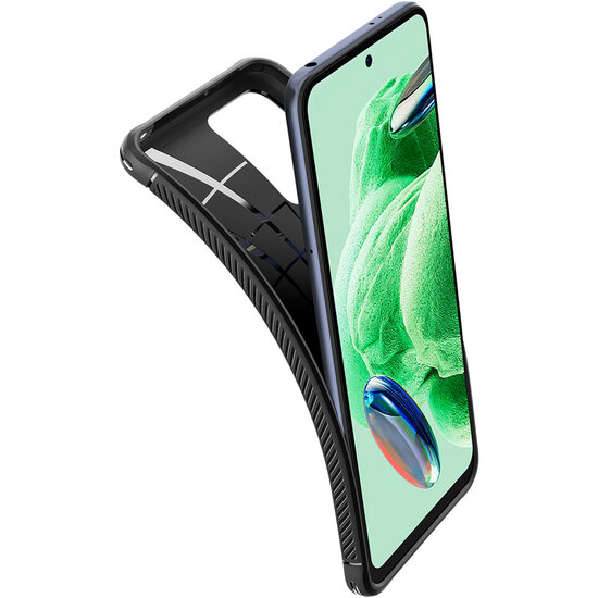 Spigen - Rugged Armor Backcover voor Xiaomi Redmi Note 12 - Black