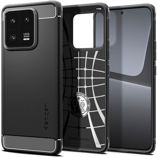 Spigen - Rugged Armor Backcover voor Xiaomi 13 Pro - Black