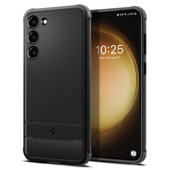 Spigen - Rugged Armor Backcover voor Samsung Galaxy S23 - Black