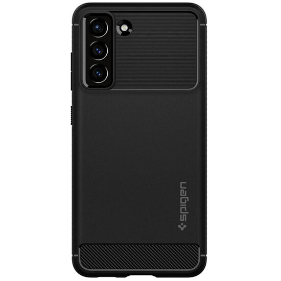Spigen - Rugged Armor Backcover voor Samsung Galaxy S21 FE - Black