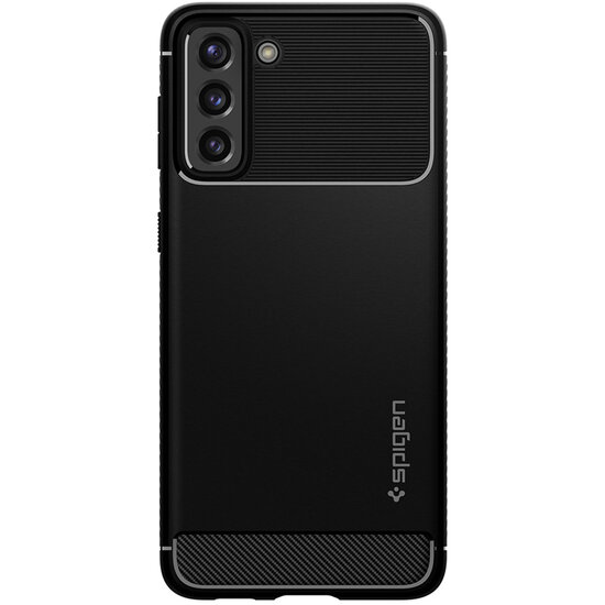 Spigen - Rugged Armor Backcover voor Samsung Galaxy S21 - Black
