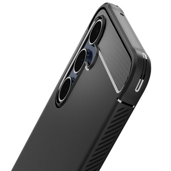 Spigen - Rugged Armor Backcover voor Samsung Galaxy A55 - Matte Black