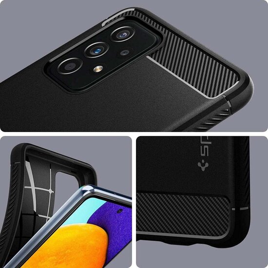 Spigen - Rugged Armor Backcover voor Samsung Galaxy A52(s) (5G/4G) - Black