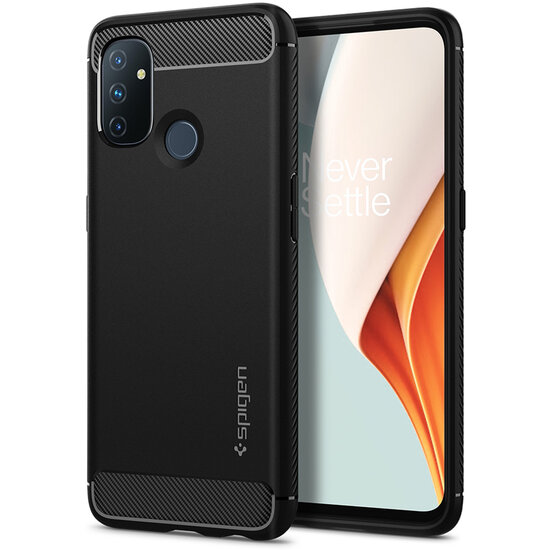 Spigen - Rugged Armor Backcover voor OnePlus Nord N100 - Black