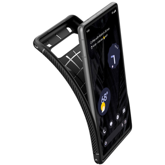Spigen - Rugged Armor Backcover voor Google Pixel 7a - Black
